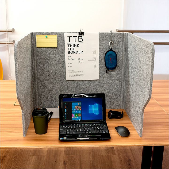 吸音デスクトップパネル 高さ50cm 幅100cm 折りたたみ式