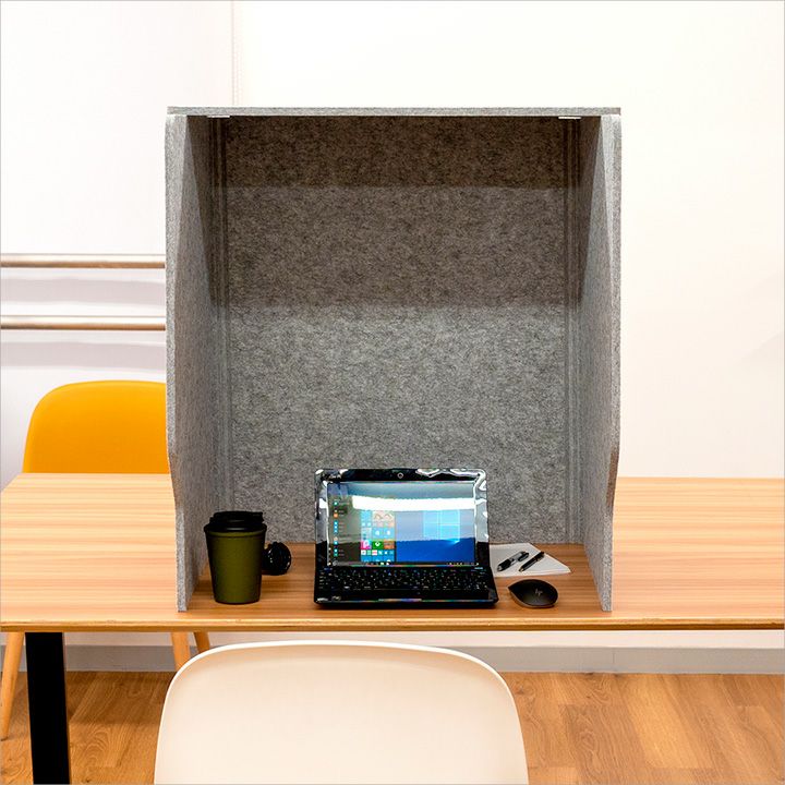 吸音デスクトップパネル 高さ70cm 幅60cm 屋根付き 折りたたみ式