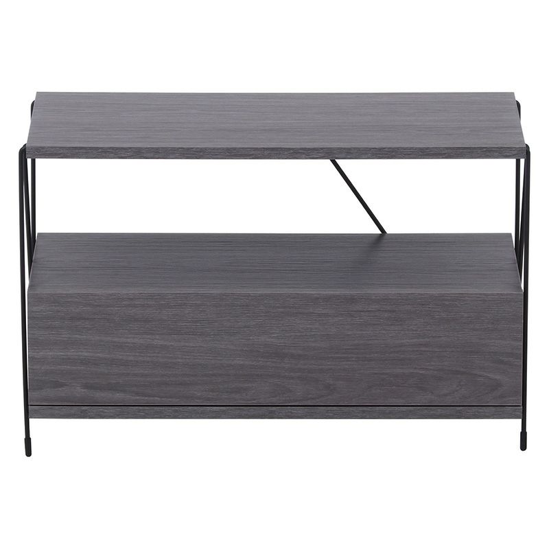 ＥＺＢＯワイヤー　ＴＶラック 不二貿易 2色 木目調 棚 ブラック 組み立て 簡単 シンプル 幅610 奥行310 高さ387mm