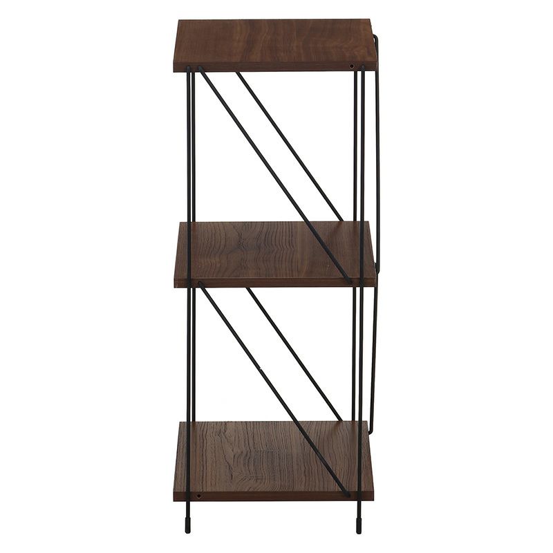 ＥＺＢＯワイヤーラック３段　４０幅 不二貿易 3色 木目調 棚 ブラック 組み立て 簡単 シンプル 幅420 奥行310 高さ712mm