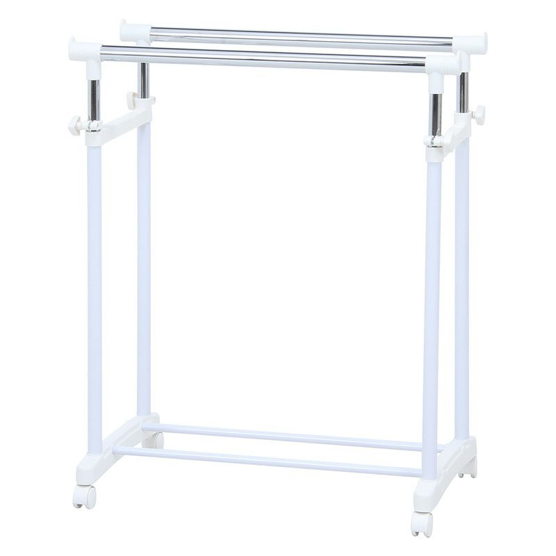 【5個セット】パイプダブルハンガー 4644-A0-WH 14202 不二貿易