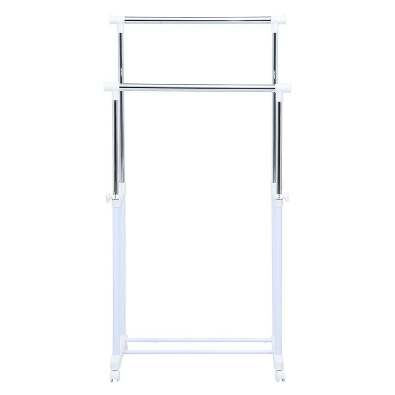 【5個セット】パイプダブルハンガー 4644-A0-WH 14202 不二貿易